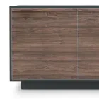 Living Room Sideboard in Matt Wood and HPL Laminate Made in Italy - Fiorenza Viadurini