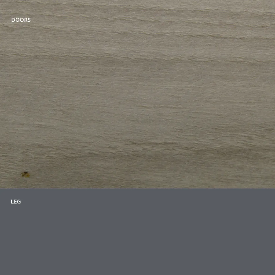 Living Room Sideboard in Matt Wood and HPL Laminate Made in Italy - Fiorenza Viadurini