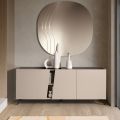 Floor-Standing Sideboard with Three Hinged Doors in Made in Italy Melamine - Calia