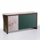 Design Sideboard in Gres with Structure in Wood and Mdf Made in Italy - Cunea Viadurini