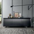 3-Door Wooden Sideboard with Inclined Edge and Ceramic Top - Mondolfo