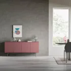 Sideboard in Ecological Wood for Living Room or Entrance 4 Doors Made in Italy - Nazife Viadurini