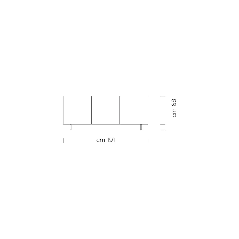 Sideboard in Matt Lacquered Wood with Glass Doors Made in Italy - Fiorenza Viadurini