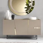 Madia in Melamine and Mdf with Laminate Inserts Made in Italy - Gordita Viadurini