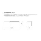 Miral Suspended Melamine Sideboard in Two Colors Made in Italy Viadurini