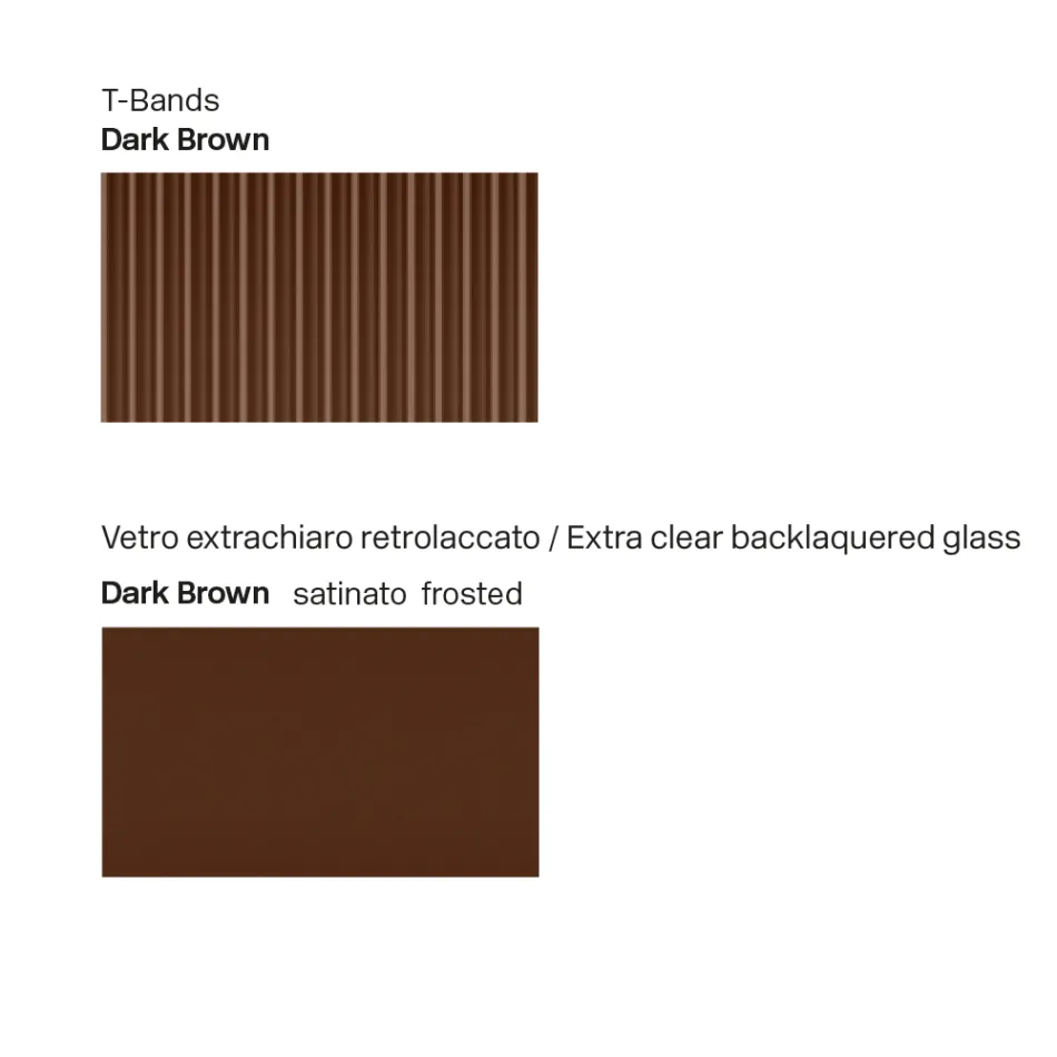 Back-Lacquered Glass Sideboard with Solid Wood Profile Made in Italy - Lutea Viadurini