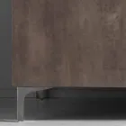 Modern Sideboard with Three Doors in Bronze or Gray Melamine Made in Italy - Clemente Viadurini