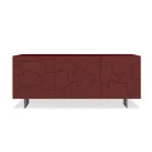 Modern Sideboard in Veneered Ash Wood Made in Italy - Galassia Viadurini