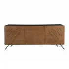 Living Room Sideboard in Mdf with 2 or 3 Door Engravings Made in Italy - Elegance Viadurini