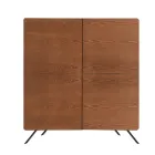 Living room sideboard Mdf structure and solid wood 4 doors Made in Italy - Rosalba Viadurini