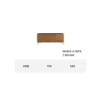 Living Room Sideboard in Mdf and Solid Wood 2 or 3 Doors Made in Italy - Chamber Viadurini