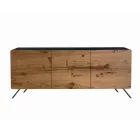 Living Room Sideboard in Mdf and Solid Wood 2 or 3 Doors Made in Italy - Chamber Viadurini