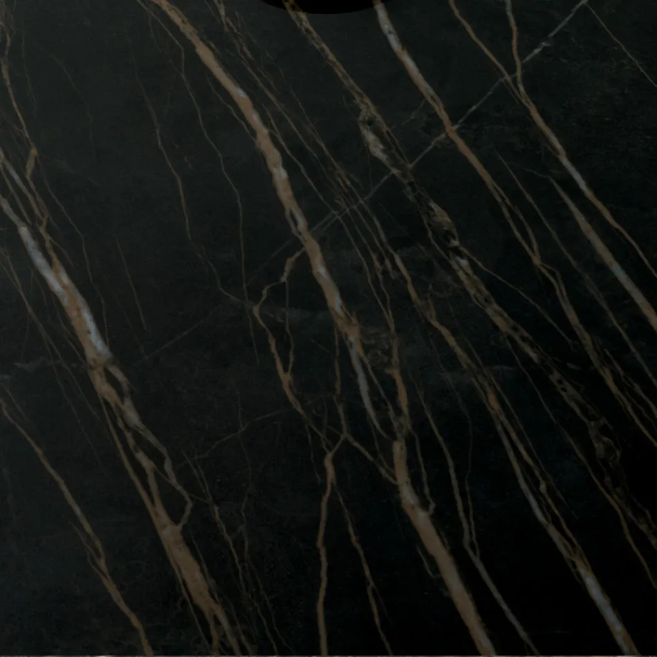 Living Room Sideboard in Lacquered Mdf 3 Doors with Ceramic Inserts - Imperio Viadurini