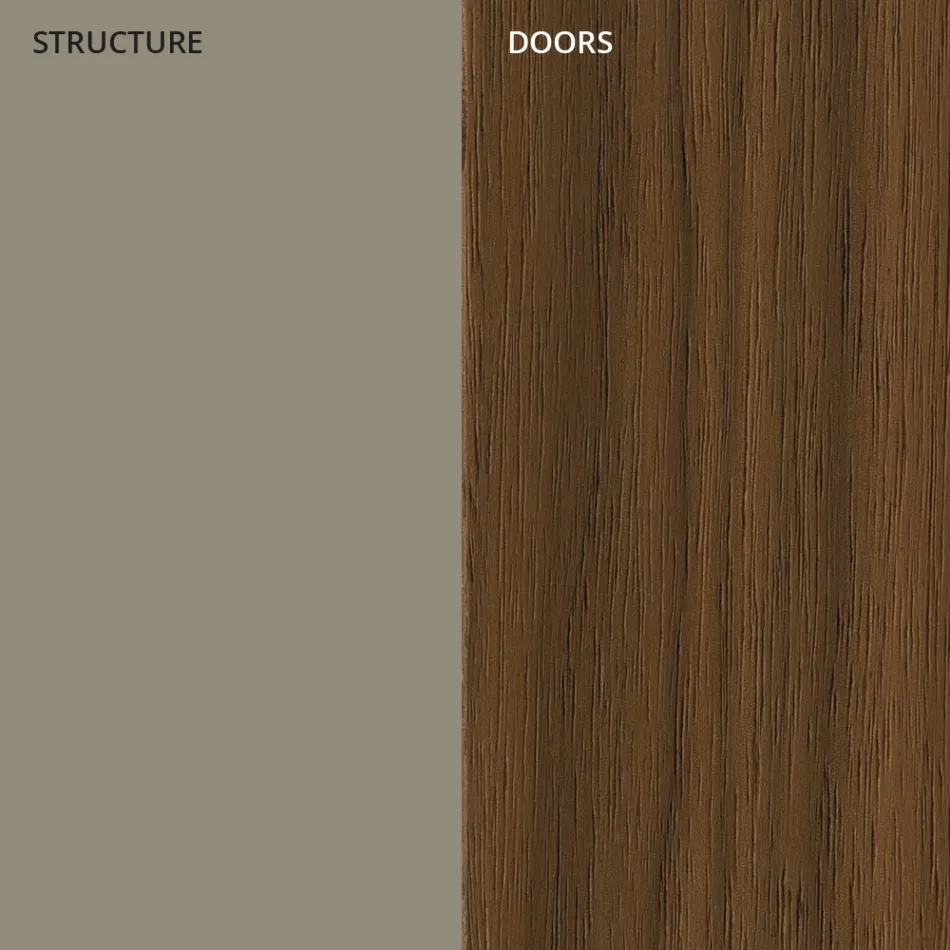 Living Room Sideboard in Lacquered Mdf 3 Doors with Screen Printed Inlays - Saronno Viadurini