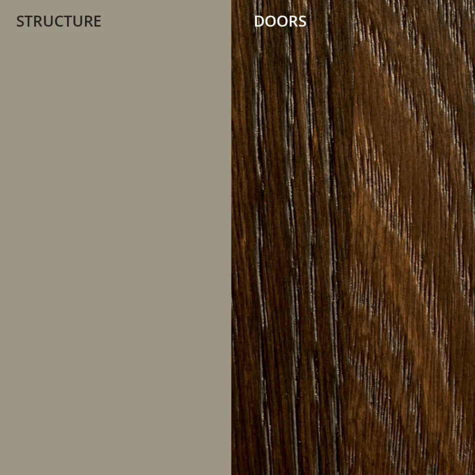 Living Room Sideboard in Lacquered Mdf 3 Doors with Screen Printed Inlays - Saronno Viadurini