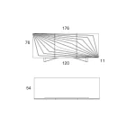 Living Room Sideboard in Lacquered Mdf 3 Doors with Screen Printed Inlays - Saronno Viadurini