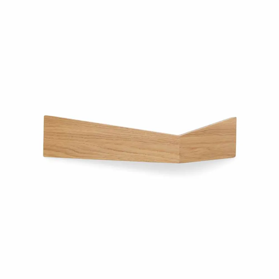 Design Wall Shelf in Plywood and Metal with Coat Rack - Berema Viadurini