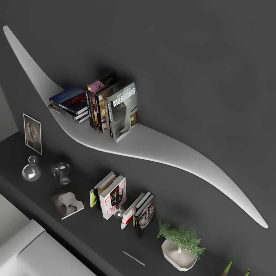 Modern design wall shelf made in Italy, Tuscania Viadurini