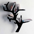 Plexiglass Wall Shelf with Coat Hooks Made in Italy - Neon
