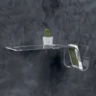 Design Shelf in Transparent Acrylic Crystal Made in Italy - Teride Viadurini