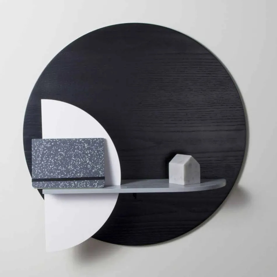 Design Shelf in Varnished Multilayer Composed of Modular Panels - Livia Viadurini