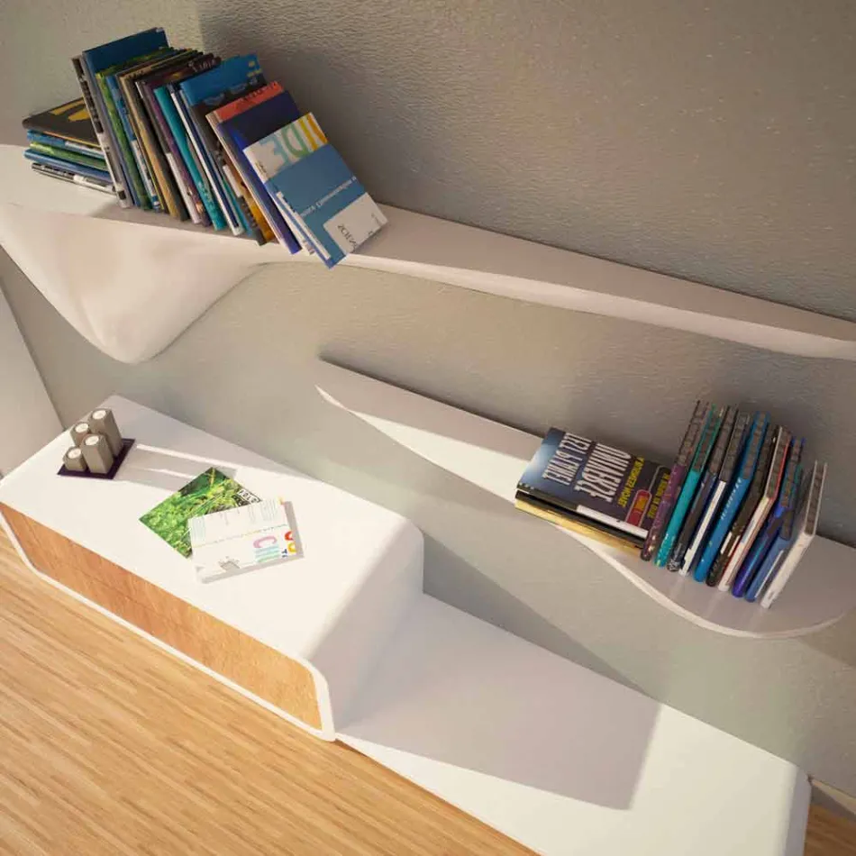 Modern design shelf produced in Italy, Sizzano Viadurini