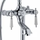 Column Mixer for Bathtub with Shower in Brass Made in Italy - Shelly Viadurini