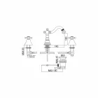 3-Hole Bidet Mixer in Brass Classic Design Made in Italy - Lisca Viadurini