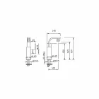 Design Bathroom Bidet Mixer in Brass Without Drain Made in Italy - Panela Viadurini