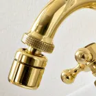 Vintage Style Single Hole Bidet Mixer in Brass Made in Italy - Ursula Viadurini
