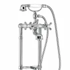 Classic Mixer for Floor Bathtub in Brass Made in Italy - Panico Viadurini