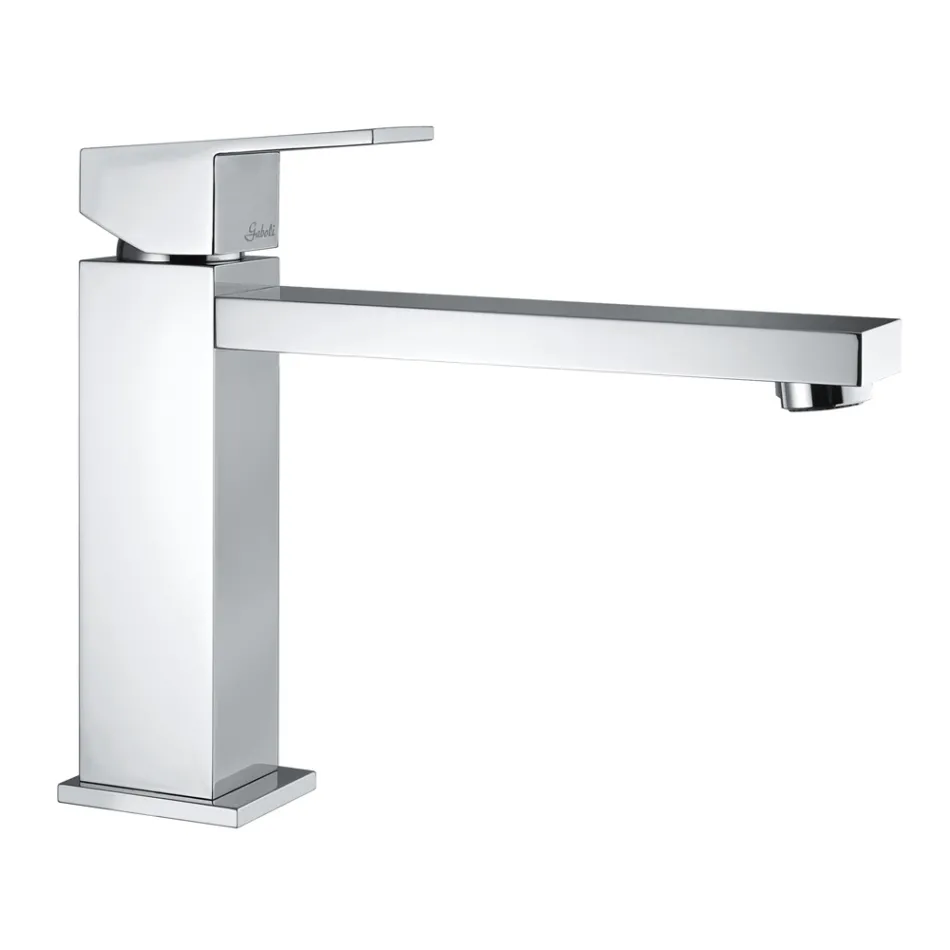 Bathroom basin mixer with spout 170 mm center distance Made in Italy - Medida Viadurini