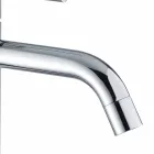 Bathroom Basin Mixer in Chromed Brass Modern Design Made in Itlay - Liro Viadurini