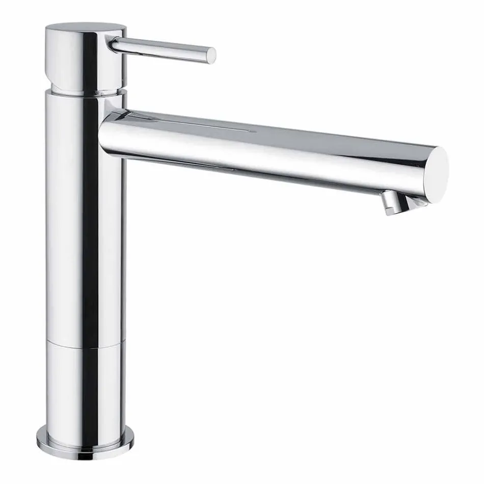 Bathroom Basin Mixer in Chromed Brass Without Drain Made in Italy - Ermia Viadurini