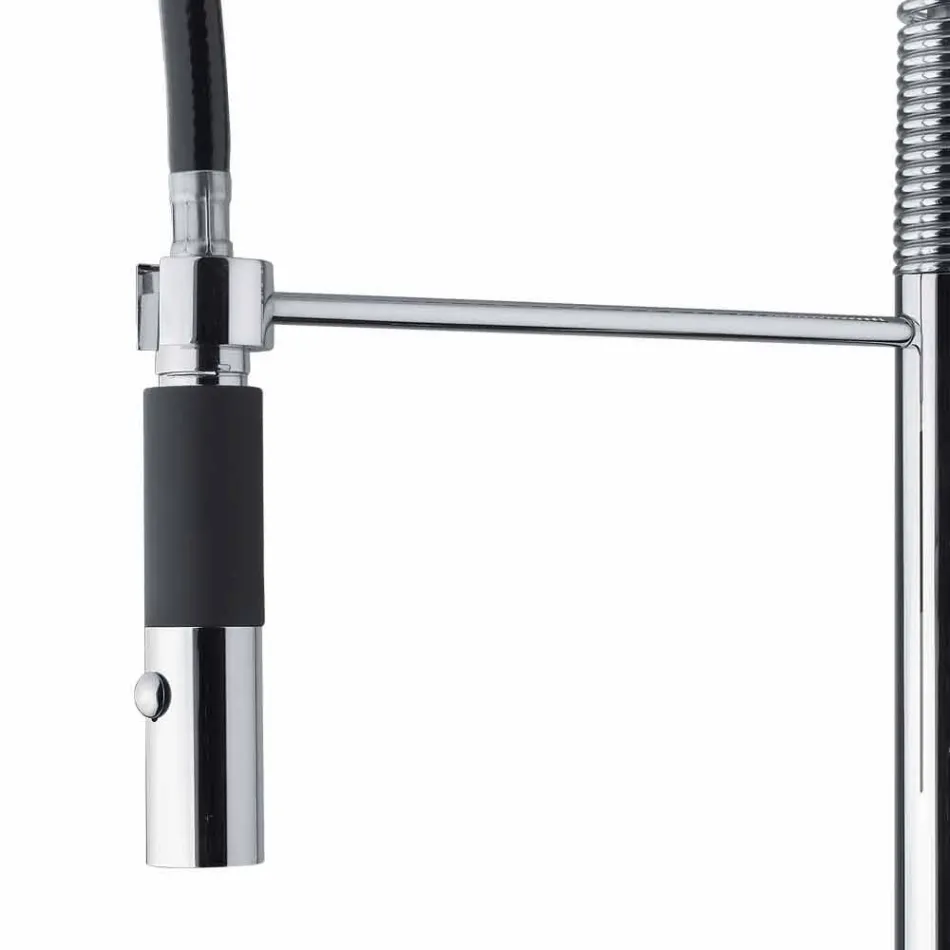 Adjustable Brass Kitchen Basin Mixer with Spring Made in Italy - Keope Viadurini