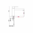 Brass basin mixer with spout 170 mm center distance Made in Italy - Ermia Viadurini