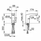 Modern Basin Mixer with Infrared Sensor in Chromed Metal - Gonzo Viadurini