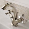Vintage Design Single-Hole Basin Mixer in Brass Made in Italy - Silvana