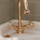 Vintage Style Single Hole Basin Mixer in Brass Made in Italy – Klarisa Viadurini