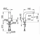 Modern Single-lever Bathroom Basin Mixer in Metal - Pinto Viadurini