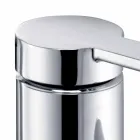 Modern bidet mixer with pop-up waste in chrome metal - zanio Viadurini