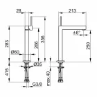 Modern Bathroom Washbasin Mixer in Chrome Finish Metal - Girino Viadurini