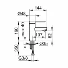 Modern Bathroom Sink Mixer in Chrome-Plated Metal - Zanio Viadurini