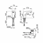 Modern Design Single-Lever Mixer for Bathroom Washbasin Chrome Finish - Gonzo Viadurini