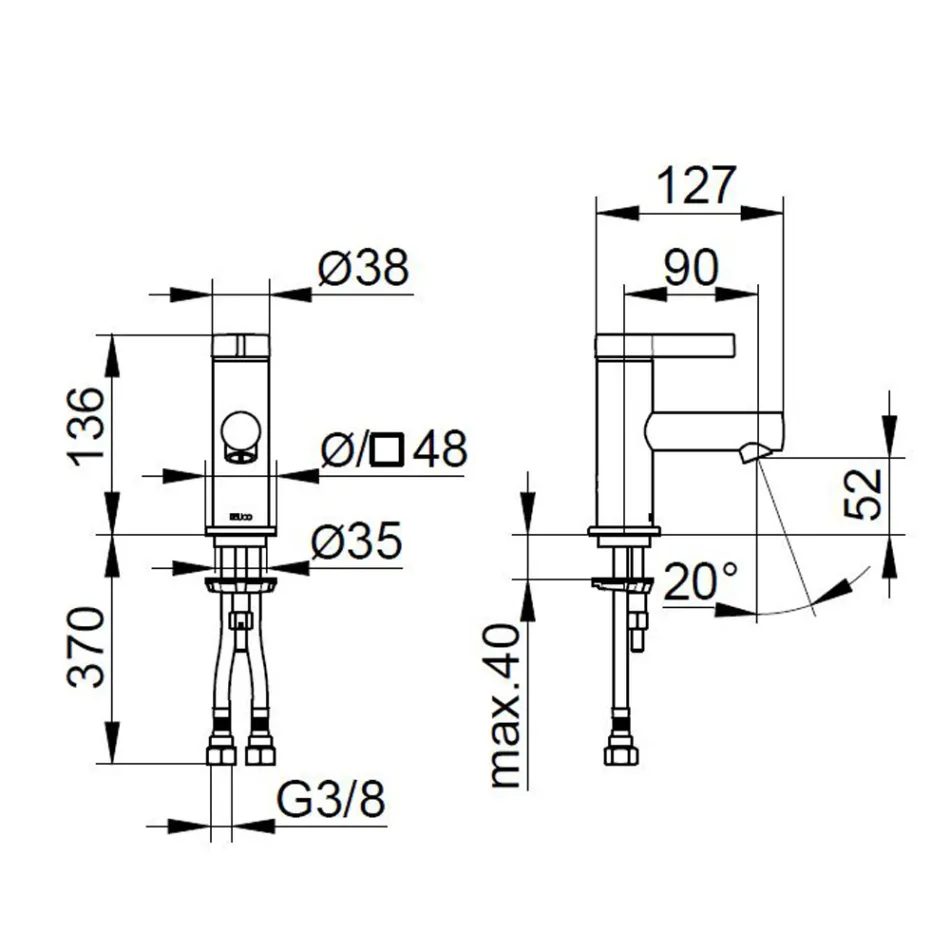 Single Lever Basin Mixer Classic Design Chrome Brass - Artemisia Viadurini