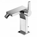 Brass Single Lever Bidet Mixer with Drain, Precious Design - Etto