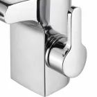 Modern Single Lever Bidet Mixer in Chrome Finish Metal - Gonzo Viadurini