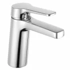 Modern Single-lever Bathroom Basin Mixer in Chromed Metal - Clari Viadurini