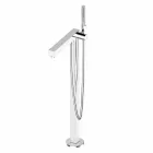 Modern Single-Lever Mixer for Bathtub in Chromed Metal - Girino Viadurini
