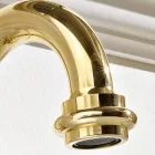 Vintage Design Single Hole Basin Mixer in Brass Made in Italy - Ursula Viadurini